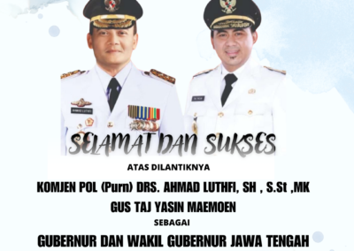 PELANTIKAN GUBERNUR DAN WAKIL GUBERNUR JAWA TENGAH PERIODE 2025 – 2030
