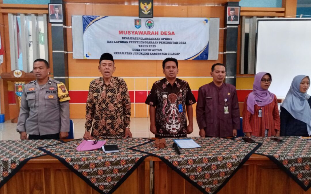 Musyawarah Desa Tritih Wetan: Evaluasi Realisasi Pelaksanaan APBDes dan Penyelenggaraan Pemerintah Desa Tahun Anggaran 2023