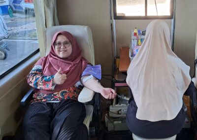 KEGIATAN DONOR DARAH SUKSES DIGELAR DI GEDUNG MANGGALA KRIDA, DESA TRITIH WETAN