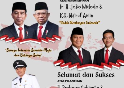SELAMAT ATAS PELANTIKAN PRESIDEN DAN WAKIL PRESIDEN PERIODE 2024 – 2029