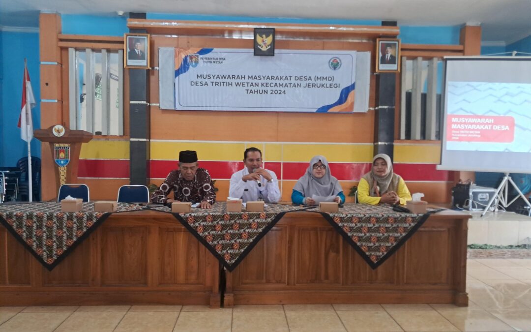 MUSYAWARAH MASYARAKAT DESA TRITIH WETAN BAHAS KESEHATAN WARGA BERSAMA KADER POSYANDU DAN PUSKESMAS JERUKLEGI 1