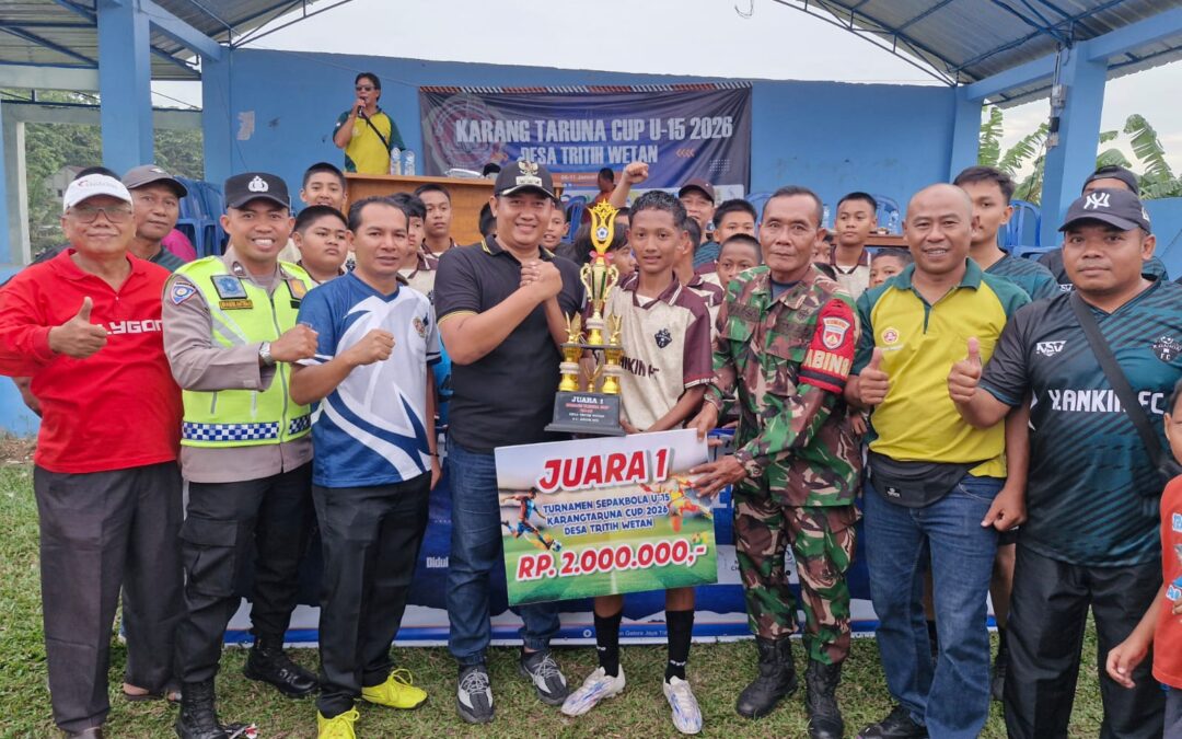 FINAL TURNAMEN SEPAK BOLA U-15 KARANG TARUNA CUP DESA TRITIH WETAN BERLANGSUNG MERIAH
