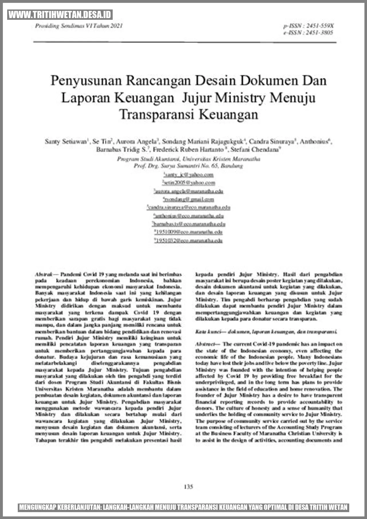Langkah-langkah Menuju Transparansi Keuangan yang Optimal di Desa Tritih Wetan