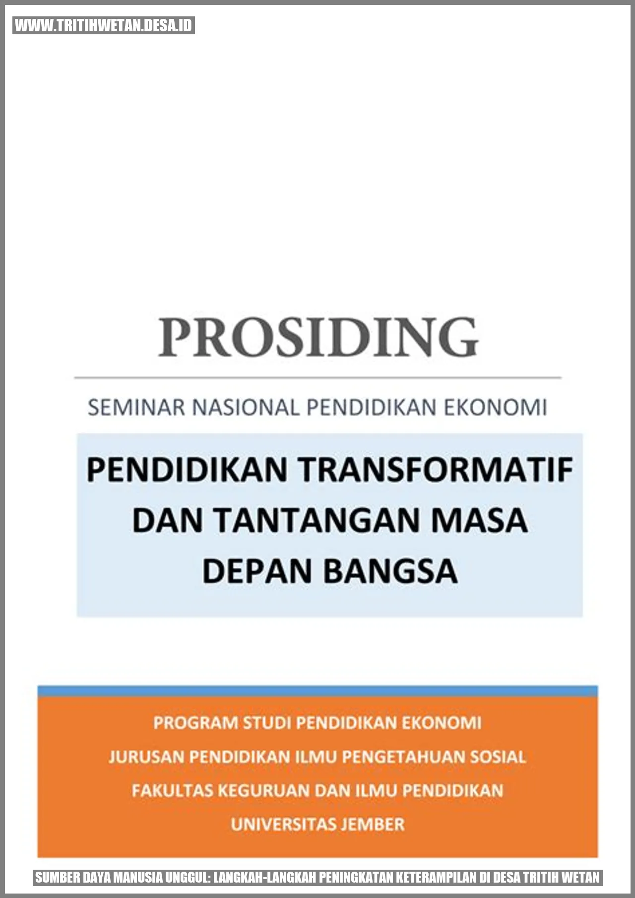 Keterampilan di Desa Tritih Wetan